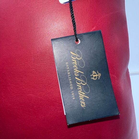 Brooks Brothers Bryce Red Leather Tote - Picture 3 of 14